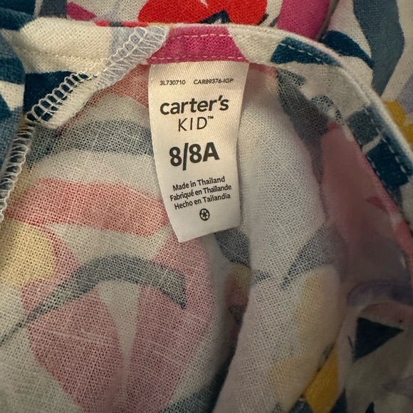 Carters Floral Girls Dress Sz 8 Perfect dress for the summer 100% Cotton - Picture 5 of 5